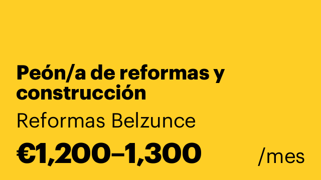 Peón/a de reformas y construcción