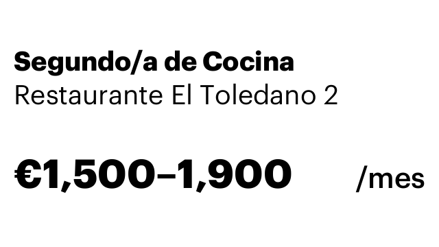 Segundo/a de Cocina