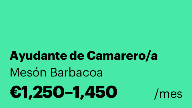 Ayudante de Camarero/a