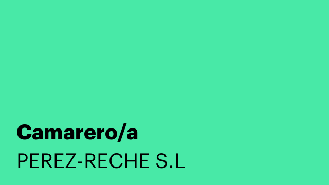 Camarero/a