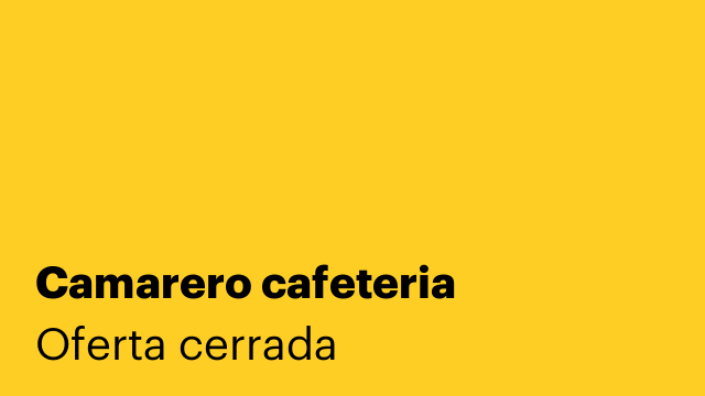 Camarero cafeteria