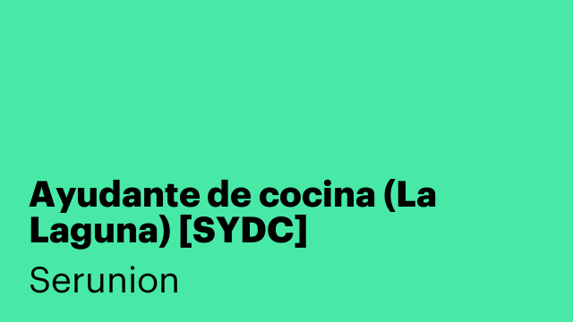 Ayudante de cocina (La Laguna) [SYDC]