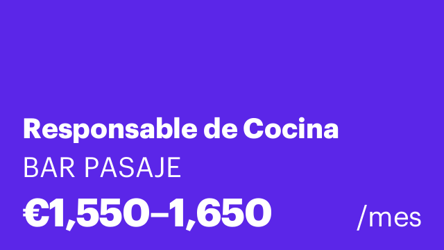 Responsable de Cocina