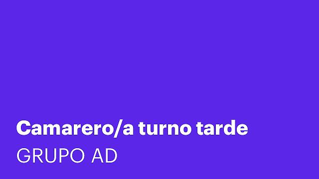Camarero/a turno tarde