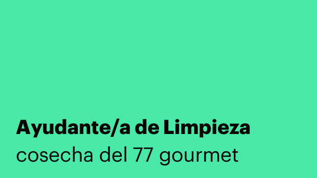 Ayudante/a de Limpieza
