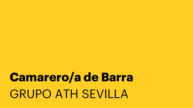 Camarero/a de Barra