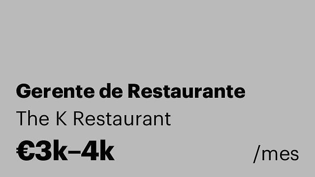 Gerente de Restaurante