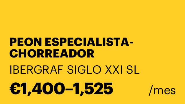 PEON ESPECIALISTA- CHORREADOR