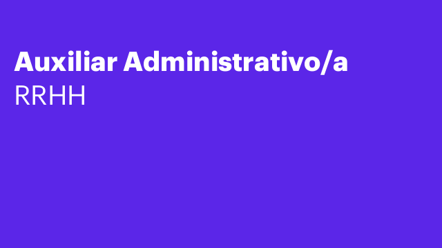 Auxiliar Administrativo/a