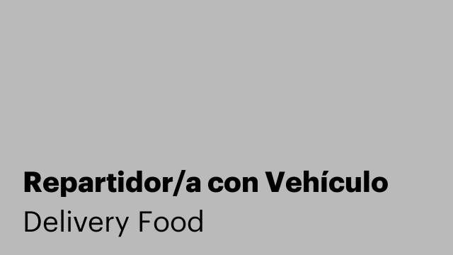Repartidor/a con Vehículo