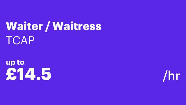 Waiter / Waitress