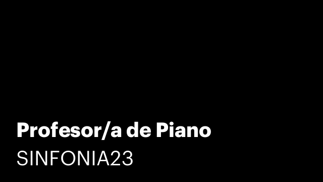 Profesor/a de Piano