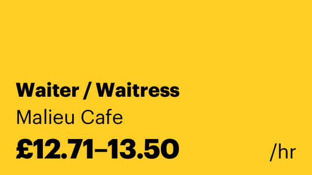 Waiter / Waitress