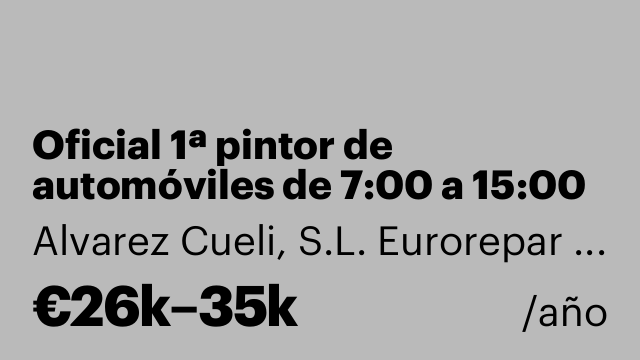 Oficial 1ª pintor de automóviles de 7:00 a 15:00