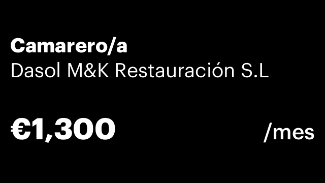 Camarero/a