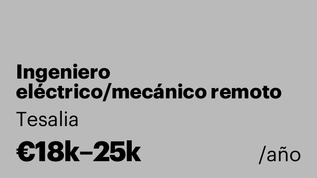 Ingeniero eléctrico/mecánico remoto Colombia