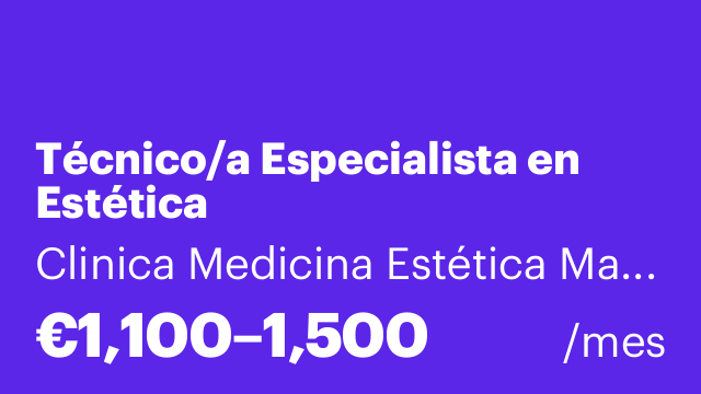 Técnico/a Especialista en Estética