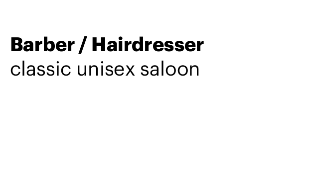 Barber / Hairdresser