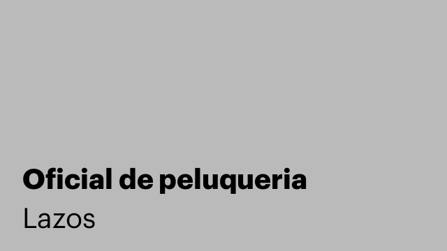 Oficial de peluqueria