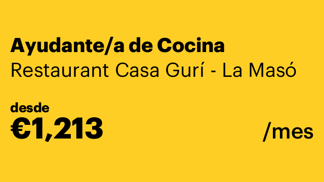 Ayudante/a de Cocina