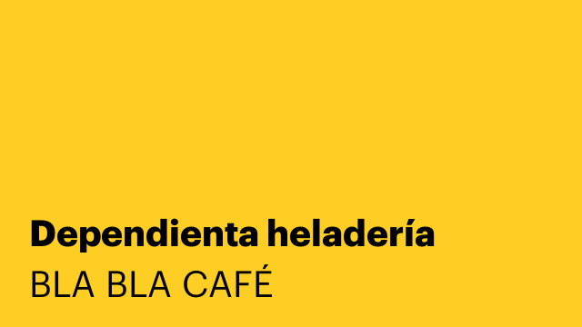 Dependienta heladería