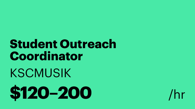 Student Outreach Coordinator