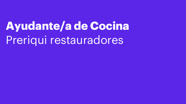 Ayudante/a de Cocina