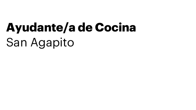 Ayudante/a de Cocina