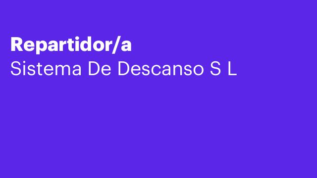 Repartidor/a