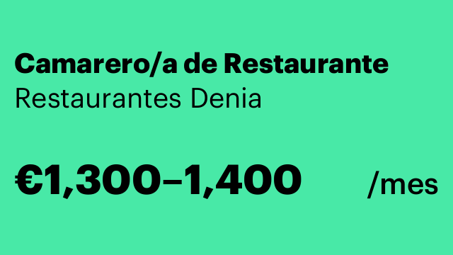 Camarero/a de Restaurante