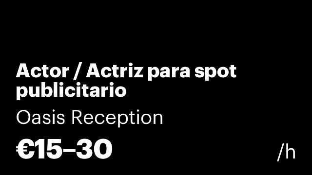 Actor / Actriz para spot publicitario
