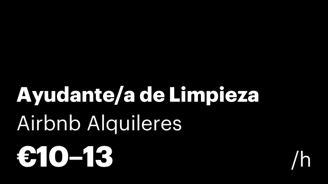 Ayudante/a de Limpieza