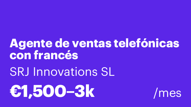 Agente de ventas telefónicas con francés