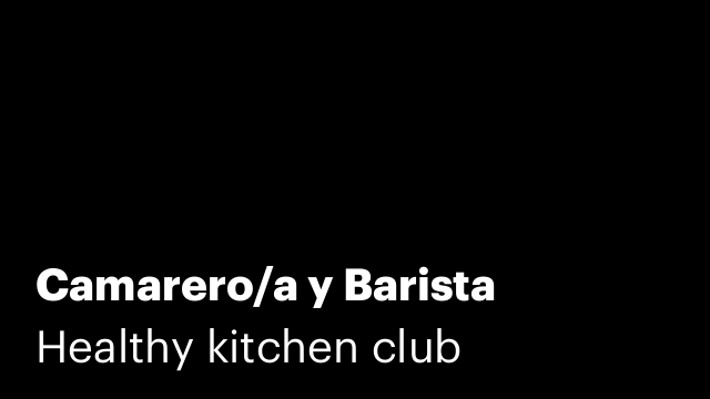 Camarero/a y Barista