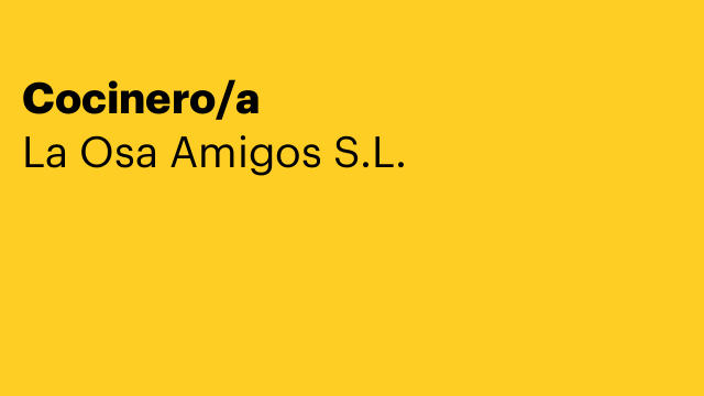 Cocinero/a