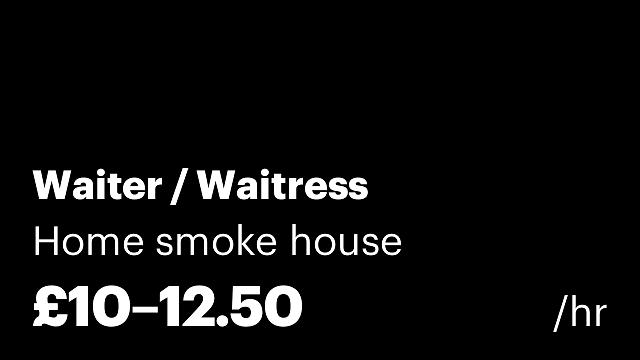 Waiter / Waitress