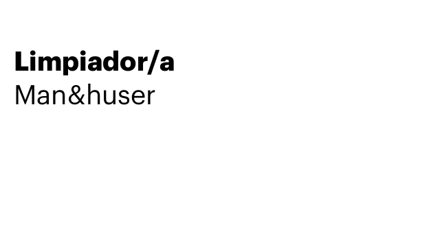 Limpiador/a
