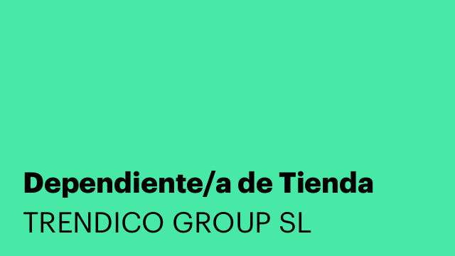 Dependiente/a de Tienda