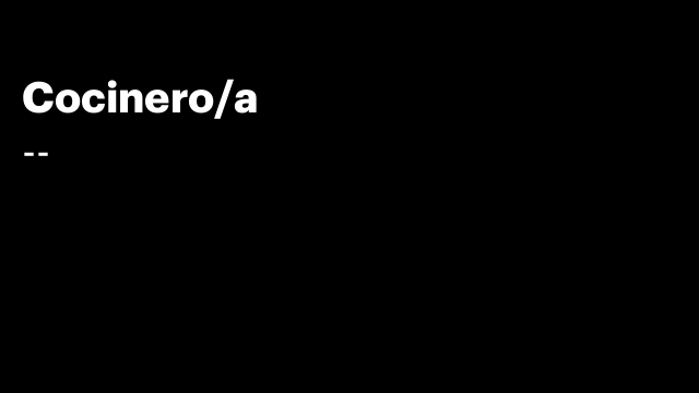 Cocinero/a