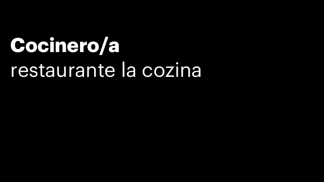 Cocinero/a