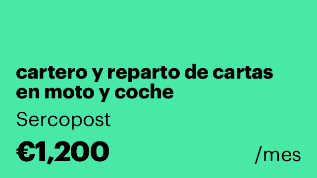 cartero y reparto de cartas en moto y coche