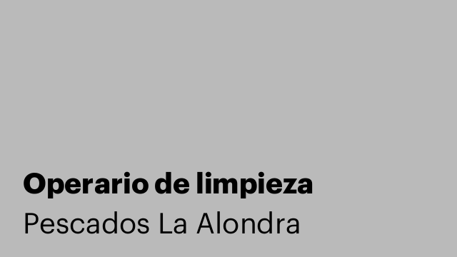 Operario de limpieza