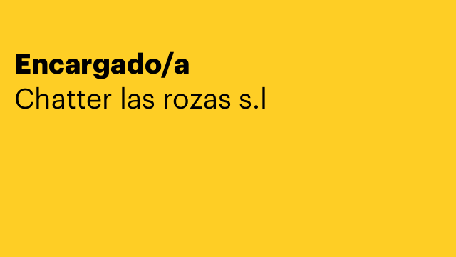 Encargado/a