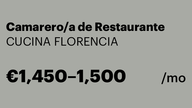Camarero/a de Restaurante