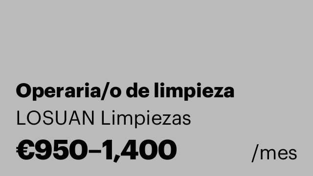 Operaria/o de limpieza