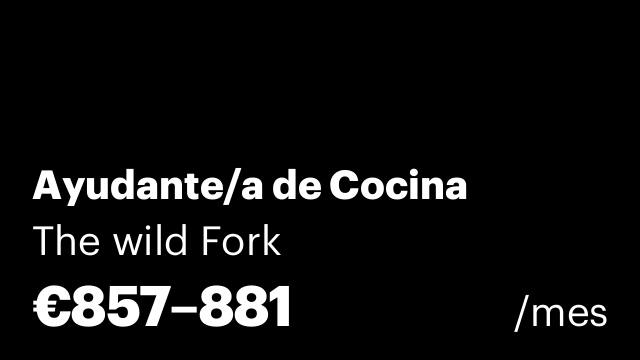 Ayudante/a de Cocina