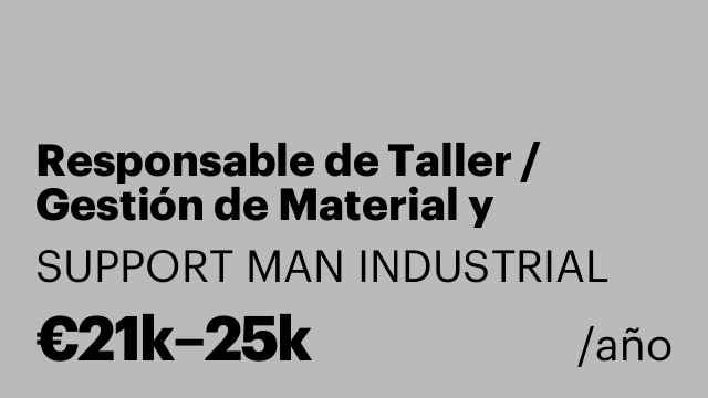 Responsable de Taller / Gestión de Material y Vehículos