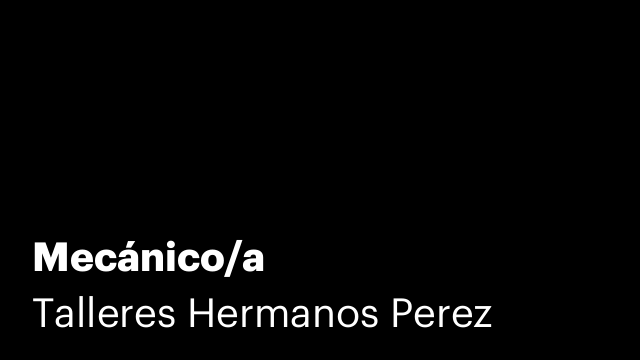 Mecánico/a