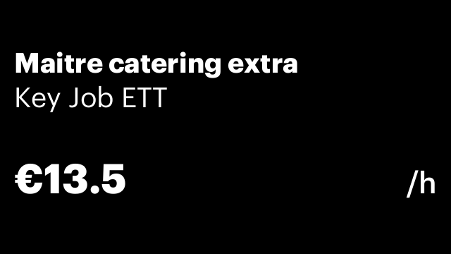 Maitre catering extra