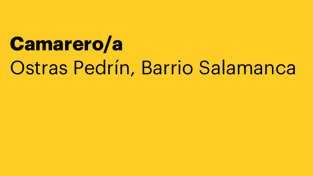 Camarero/a